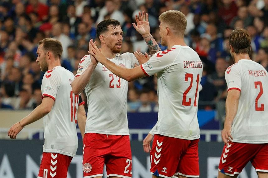 Sepak Bola: Dua gol Cornelius memberi Denmark kemenangan 2-1 atas Prancis di Liga Bangsa-Bangsa